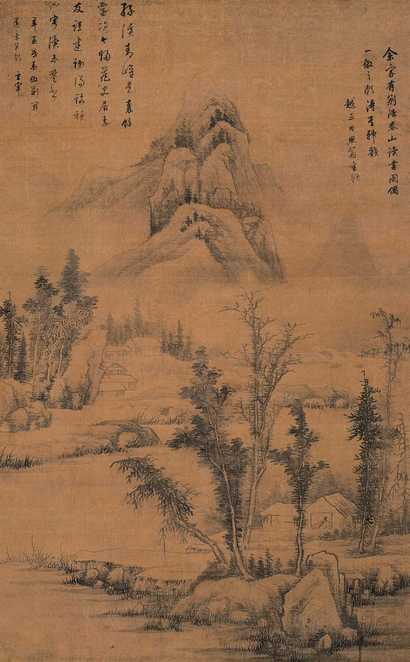 董其昌 1621年作 仿荆浩山水 立轴